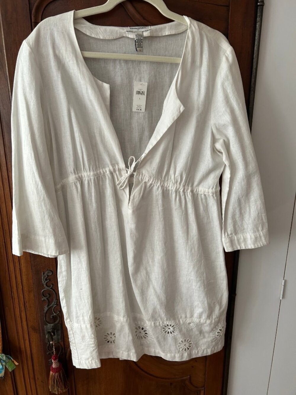 Banana Republic cotton/linen beach coverup, size L